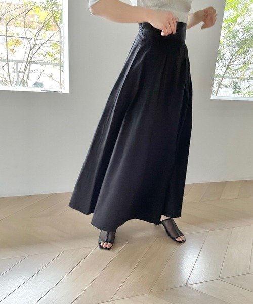 LOWRYS FARM（ローリーズファーム）の「ハイウエスト２ＷＡＹフレアスカート　192127（スカート・レディース・ブラウン/ブラック/アイボリー・FREE）」の9枚目の写真