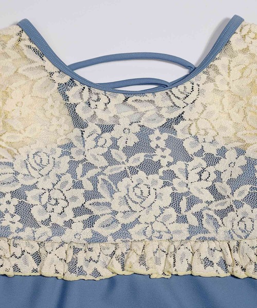 OSYAREVO（オシャレボ）の「キッズ バックシャン レース ワンピース 水着（水着・キッズ・ブルー系その他・130/100/110/120/140/90）」の14枚目の写真