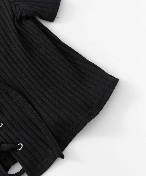 ﾌﾛﾝﾄﾚｰｽｱｯﾌﾟﾘﾌﾞﾄｯﾌﾟｽ（Tシャツ/カットソー）｜SPIGA（スピーガ