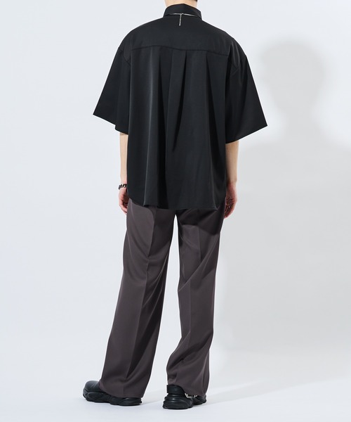 Adoon plain(アドーンプレーン)の「【Adoon plain】フラワー刺繍シャツ(シャツ/ブラウス・メンズ・ブラック/チャコールグレー・MEDIUM/LARGE)」の8枚目の写真