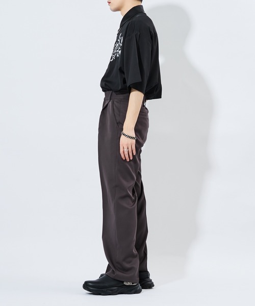 Adoon plain(アドーンプレーン)の「【Adoon plain】フラワー刺繍シャツ(シャツ/ブラウス・メンズ・ブラック/チャコールグレー・MEDIUM/LARGE)」の10枚目の写真