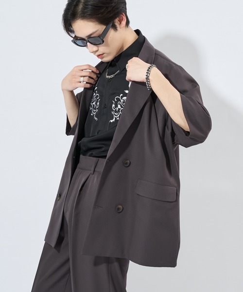 Adoon plain(アドーンプレーン)の「【Adoon plain】フラワー刺繍シャツ(シャツ/ブラウス・メンズ・ブラック/チャコールグレー・MEDIUM/LARGE)」の13枚目の写真