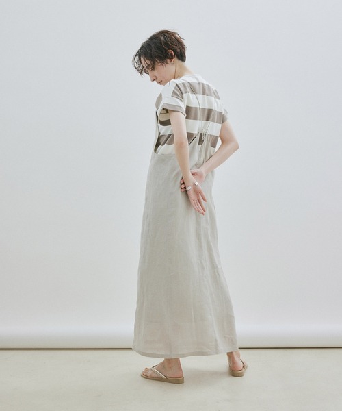 SALON adam et rope'（サロン アダム エ ロペ）の「[大好評アイテムが今年も登場！]【WEB・一部店舗限定】ポンチワイドボーダーTシャツ（Tシャツ/カットソー・レディース・ブラック/ブラウン系その他2・FREE）」の6枚目の写真