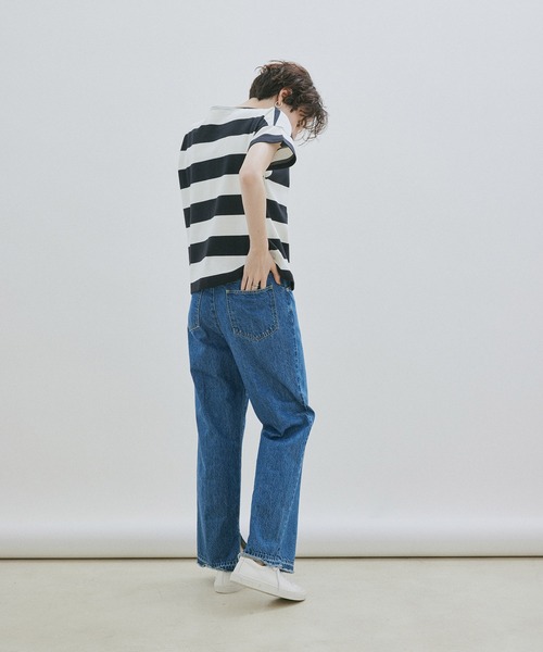 SALON adam et rope'（サロン アダム エ ロペ）の「[大好評アイテムが今年も登場！]【WEB・一部店舗限定】ポンチワイドボーダーTシャツ（Tシャツ/カットソー・レディース・ブラック/ブラウン系その他2・FREE）」の15枚目の写真