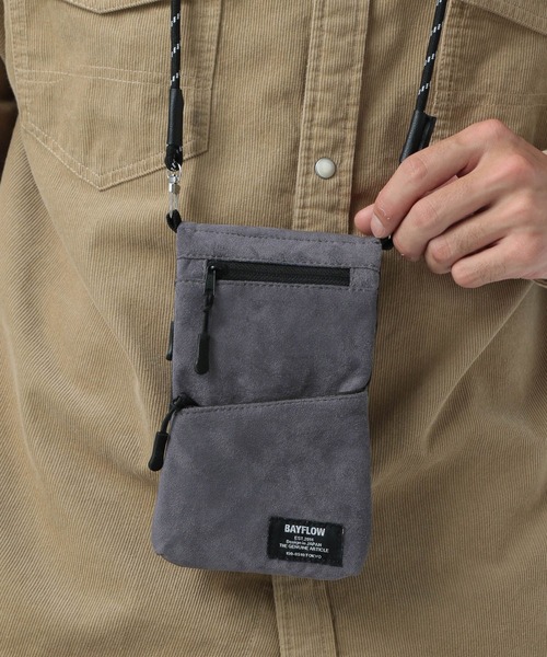 BAYFLOW(ベイフロー)の「フォンケースマルチショルダー / ミニショルダーバッグ(ショルダーバッグ・メンズ・ベージュ/カーキ/ネイビー/ブラック/レオパード/グレー/グリーン/サンドグレー/ブルー/その他2/その他3/その他4/その他5/イエロー/チャコール/オレンジ/その他7/その他6/その他9/その他10/その他8・FREE)」の12枚目の写真