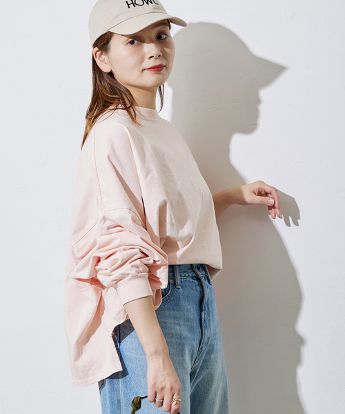 ALORE（アローレ）の「別注【ALORE/アローレ】ボタニカルダイロングTシャツ（Tシャツ/カットソー・レディース・サックスブルー/ホワイト系その他/ブラック系その他/ピンク系その他・FREE）」の4枚目の写真