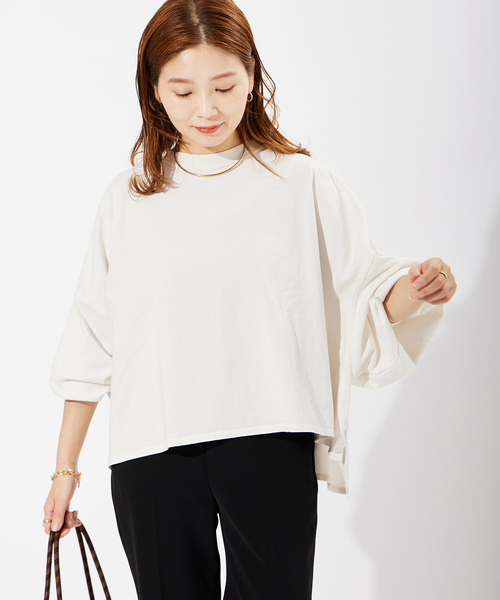 ALORE（アローレ）の「別注【ALORE/アローレ】ボタニカルダイロングTシャツ（Tシャツ/カットソー・レディース・サックスブルー/ホワイト系その他/ブラック系その他/ピンク系その他・FREE）」の10枚目の写真