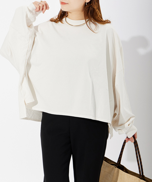 ALORE（アローレ）の「別注【ALORE/アローレ】ボタニカルダイロングTシャツ（Tシャツ/カットソー・レディース・サックスブルー/ホワイト系その他/ブラック系その他/ピンク系その他・FREE）」の11枚目の写真