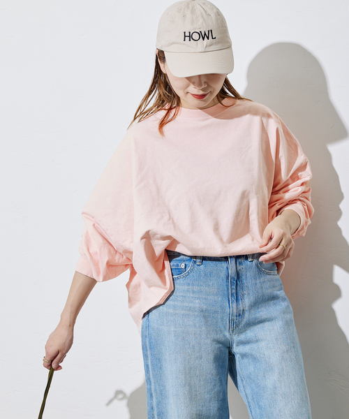 ALORE（アローレ）の「別注【ALORE/アローレ】ボタニカルダイロングTシャツ（Tシャツ/カットソー・レディース・サックスブルー/ホワイト系その他/ブラック系その他/ピンク系その他・FREE）」の17枚目の写真