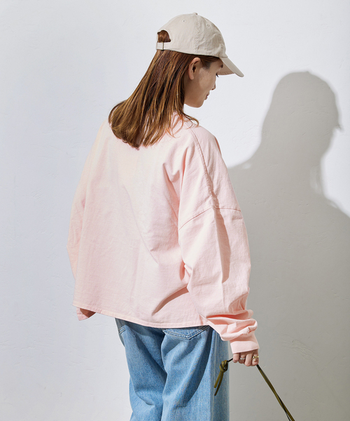 ALORE（アローレ）の「別注【ALORE/アローレ】ボタニカルダイロングTシャツ（Tシャツ/カットソー・レディース・サックスブルー/ホワイト系その他/ブラック系その他/ピンク系その他・FREE）」の18枚目の写真