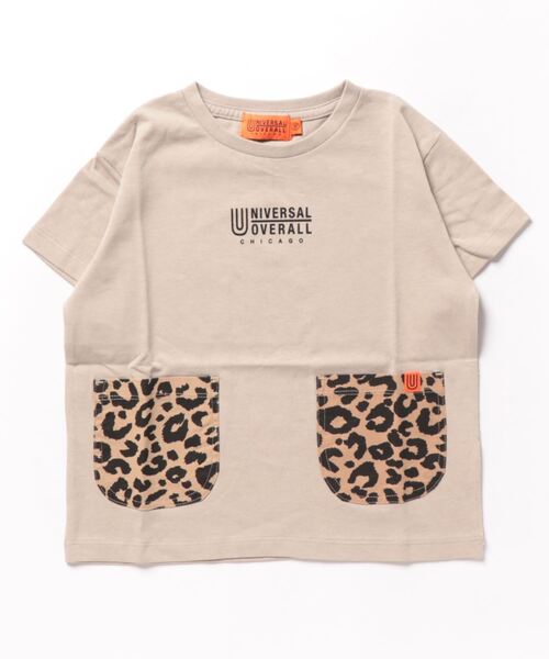 UNIVERSAL OVERALL(ユニバーサルオーバーオール)の「《UNIVERSAL OVERALL》ポケット T(Tシャツ/カットソー・キッズ・ベージュ/ホワイト/ブラック・150/110/120/130/140)」の3枚目の写真