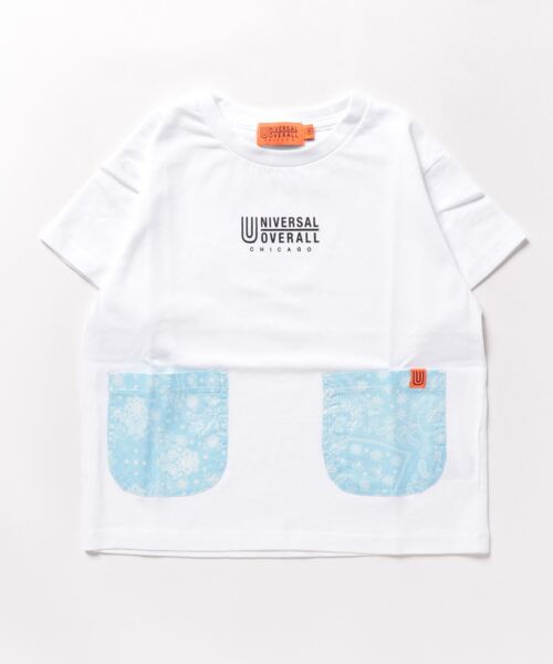 UNIVERSAL OVERALL(ユニバーサルオーバーオール)の「《UNIVERSAL OVERALL》ポケット T(Tシャツ/カットソー・キッズ・ベージュ/ホワイト/ブラック・150/110/120/130/140)」の1枚目の写真