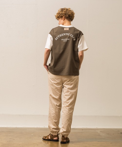 ALLUMER（アリュメール）の「プリントリンガーTシャツ(AUTHENTIC CLUB)（Tシャツ/カットソー・レディース・カーキ/ホワイト×ネイビー・1）」の11枚目の写真
