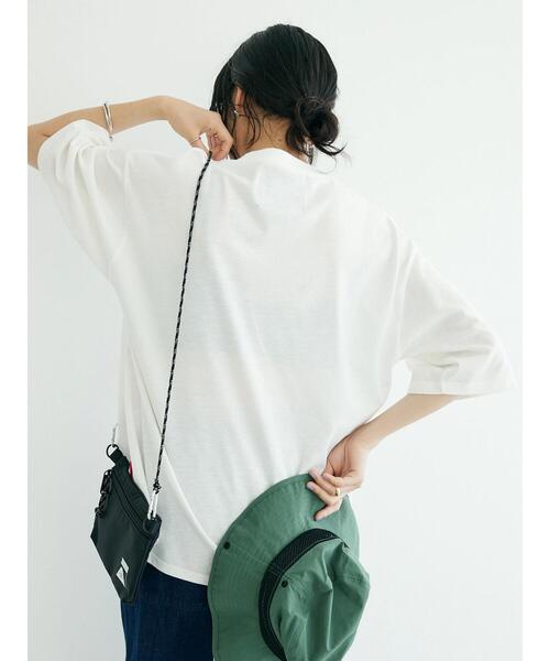 CRAFT STANDARD BOUTIQUE(クラフトスタンダードブティック)の「【汗染み防止】PKT-TEE(Tシャツ/カットソー・レディース・ブラック/カーキ/オフホワイト/杢グレー・M/L/XL)」の11枚目の写真