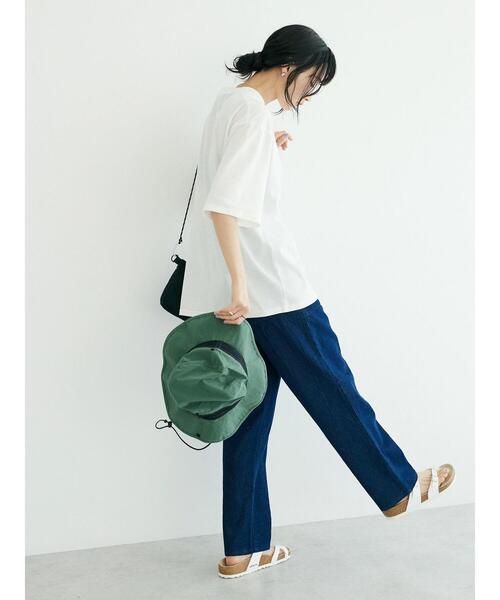 CRAFT STANDARD BOUTIQUE(クラフトスタンダードブティック)の「【汗染み防止】PKT-TEE(Tシャツ/カットソー・レディース・ブラック/カーキ/オフホワイト/杢グレー・M/L/XL)」の16枚目の写真
