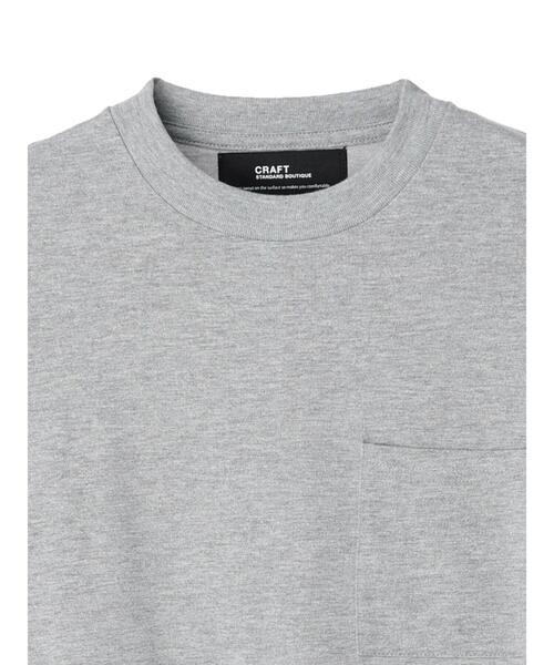 CRAFT STANDARD BOUTIQUE(クラフトスタンダードブティック)の「【汗染み防止】PKT-TEE(Tシャツ/カットソー・レディース・ブラック/カーキ/オフホワイト/杢グレー・M/L/XL)」の22枚目の写真