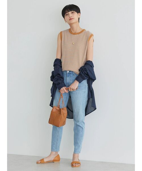 AMERICAN HOLIC(アメリカンホリック)の「針抜きノースリーブボーダープルオーバー(Tシャツ/カットソー・レディース・キャメル/ブラウン・M/L)」の15枚目の写真