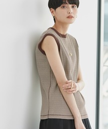 AMERICAN HOLIC | 針抜きノースリーブボーダープルオーバー(Tシャツ/カットソー)