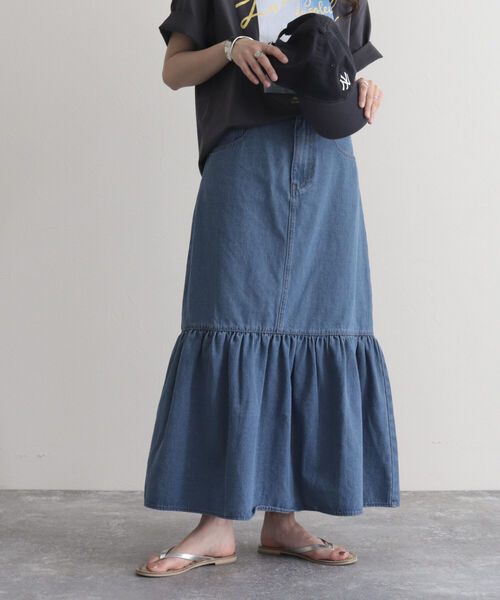 fredy emue(フレディエミュ)の「デニムマーメイドスカート(デニムスカート・レディース・ブルー/ブルー系その他・38/36)」の6枚目の写真