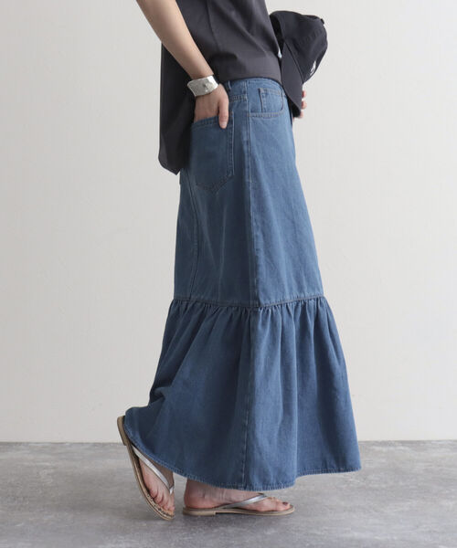 fredy emue(フレディエミュ)の「デニムマーメイドスカート(デニムスカート・レディース・ブルー/ブルー系その他・38/36)」の3枚目の写真