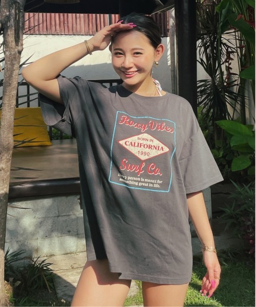 ROXY(ロキシー)の「【ZOZO限定アイテム】OCEAN BREESZE TEE/ロキシー半袖バックプリントTシャツ(Tシャツ/カットソー・レディース・ブラック/ピンク/ホワイト・FREE)」の2枚目の写真