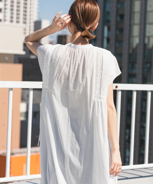 SENSE OF PLACE by URBAN RESEARCH（センスオブプレイスバイアーバンリサーチ）の「インドタックデザインワンピース（ワンピース・レディース・オフホワイト/ブラック/ライトブルー・ONE/S）」の4枚目の写真