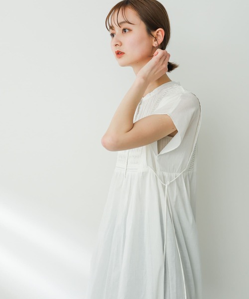 SENSE OF PLACE by URBAN RESEARCH（センスオブプレイスバイアーバンリサーチ）の「インドタックデザインワンピース（ワンピース・レディース・オフホワイト/ブラック/ライトブルー・ONE/S）」の7枚目の写真