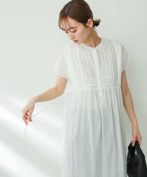 SENSE OF PLACE by URBAN RESEARCH（センスオブプレイスバイアーバンリサーチ）の「インドタックデザインワンピース（ワンピース・レディース・オフホワイト/ブラック/ライトブルー・ONE/S）」の8枚目の写真