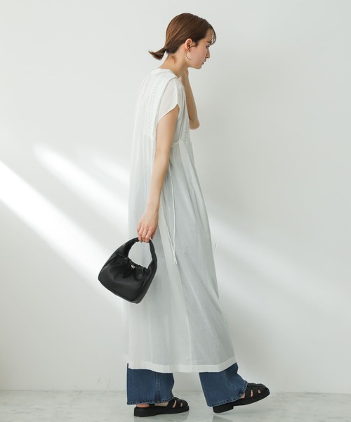 SENSE OF PLACE by URBAN RESEARCH（センスオブプレイスバイアーバンリサーチ）の「インドタックデザインワンピース（ワンピース・レディース・オフホワイト/ブラック/ライトブルー・ONE/S）」の10枚目の写真