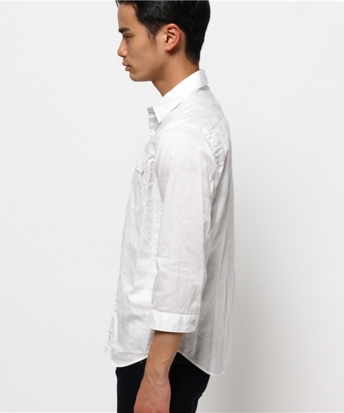 EDIFICE（エディフィス）の「◇スイスコットン3/4ミリタリー シャツ（シャツ/ブラウス・メンズ・ホワイト/ベージュ/カーキ・48/44/46）」の5枚目の写真