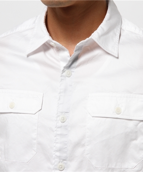 EDIFICE（エディフィス）の「◇スイスコットン3/4ミリタリー シャツ（シャツ/ブラウス・メンズ・ホワイト/ベージュ/カーキ・48/44/46）」の7枚目の写真