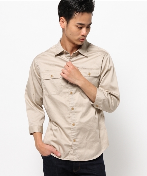 EDIFICE（エディフィス）の「◇スイスコットン3/4ミリタリー シャツ（シャツ/ブラウス・メンズ・ホワイト/ベージュ/カーキ・48/44/46）」の19枚目の写真