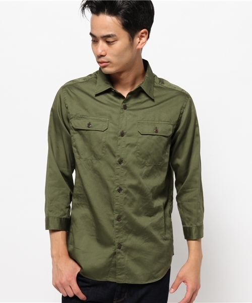 EDIFICE（エディフィス）の「◇スイスコットン3/4ミリタリー シャツ（シャツ/ブラウス・メンズ・ホワイト/ベージュ/カーキ・48/44/46）」の20枚目の写真