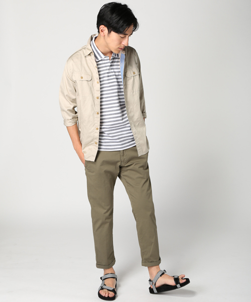 EDIFICE（エディフィス）の「◇スイスコットン3/4ミリタリー シャツ（シャツ/ブラウス・メンズ・ホワイト/ベージュ/カーキ・48/44/46）」の21枚目の写真