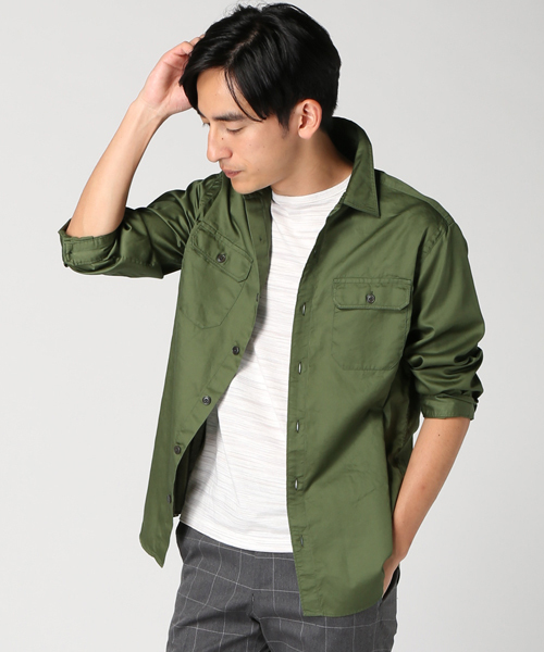 EDIFICE（エディフィス）の「◇スイスコットン3/4ミリタリー シャツ（シャツ/ブラウス・メンズ・ホワイト/ベージュ/カーキ・48/44/46）」の22枚目の写真