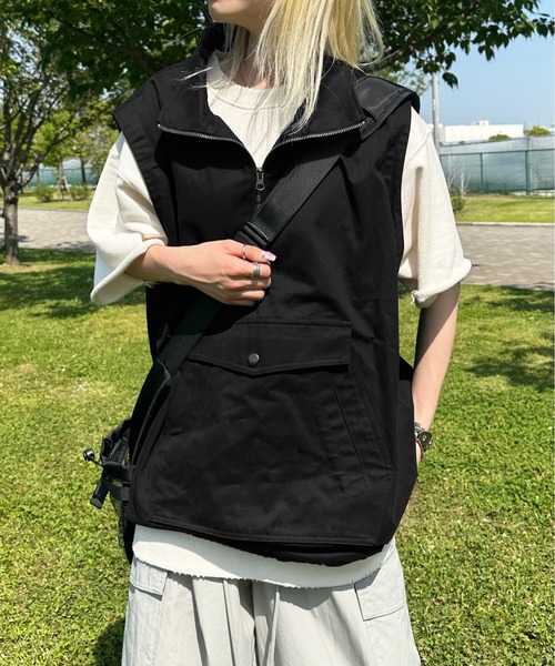 sedacle（セダクル）の「アノラックスタンドネックベスト（ベスト・メンズ・セージグリーン/ブラック/ネイビー・LARGE/MEDIUM）」の4枚目の写真