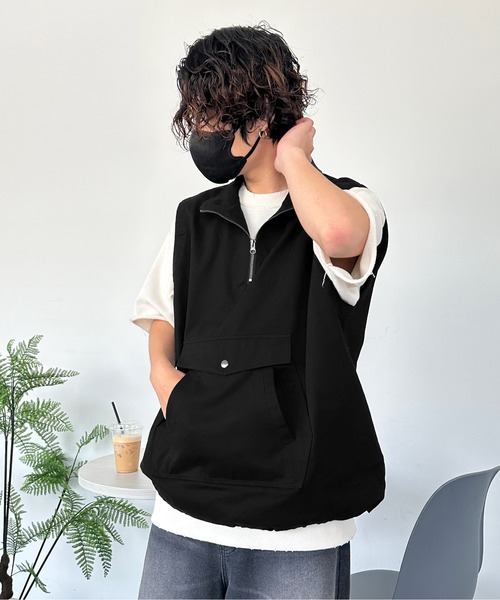 sedacle（セダクル）の「アノラックスタンドネックベスト（ベスト・メンズ・セージグリーン/ブラック/ネイビー・LARGE/MEDIUM）」の9枚目の写真