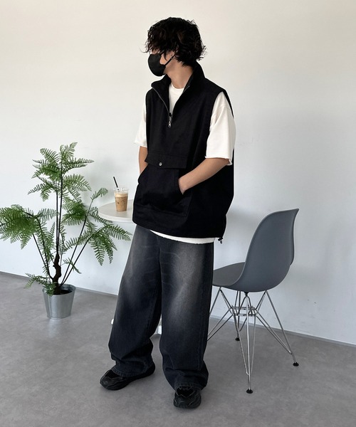 sedacle（セダクル）の「アノラックスタンドネックベスト（ベスト・メンズ・セージグリーン/ブラック/ネイビー・LARGE/MEDIUM）」の10枚目の写真