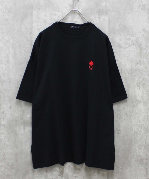 SHISKY(シスキー)の「【USAコットン】刺繍T(Tシャツ/カットソー・メンズ・ホワイト系その他/ベージュ/ブラック系その他/ブラック/オフホワイト/ダークグリーン・M/XL/L)」の4枚目の写真