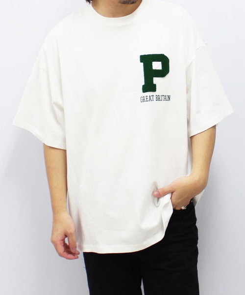 SHISKY(シスキー)の「【USAコットン】刺繍T(Tシャツ/カットソー・メンズ・ホワイト系その他/ベージュ/ブラック系その他/ブラック/オフホワイト/ダークグリーン・M/XL/L)」の7枚目の写真