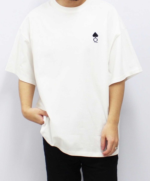 SHISKY(シスキー)の「【USAコットン】刺繍T(Tシャツ/カットソー・メンズ・ホワイト系その他/ベージュ/ブラック系その他/ブラック/オフホワイト/ダークグリーン・M/XL/L)」の8枚目の写真