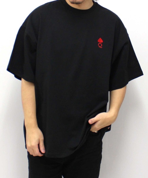 SHISKY(シスキー)の「【USAコットン】刺繍T(Tシャツ/カットソー・メンズ・ホワイト系その他/ベージュ/ブラック系その他/ブラック/オフホワイト/ダークグリーン・M/XL/L)」の10枚目の写真