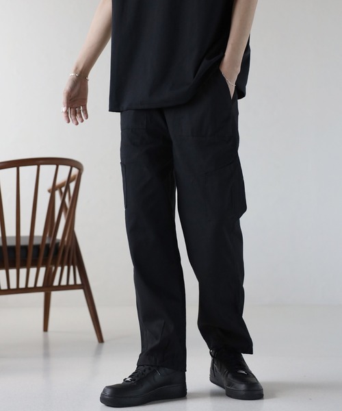 CREARE -LINO-(クレアーレリノ)の「ワイド ルーズ ペインターパンツ<ユニセックス>(チノパンツ・メンズ・カーキ/ブラック/ベージュ・M/L)」の2枚目の写真