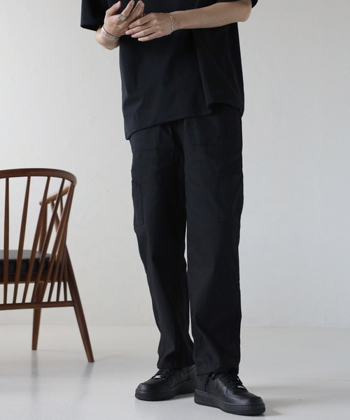 CREARE -LINO-(クレアーレリノ)の「ワイド ルーズ ペインターパンツ<ユニセックス>(チノパンツ・メンズ・カーキ/ブラック/ベージュ・M/L)」の5枚目の写真