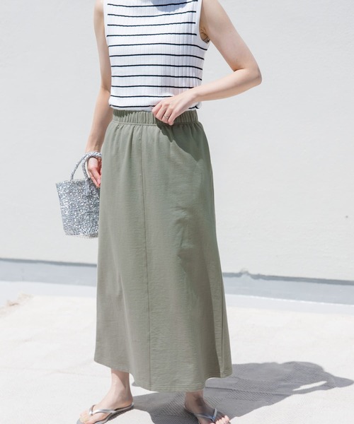 URBAN RESEARCH DOORS(アーバンリサーチドアーズ)の「『セットアップ対応』『UR GREEN』ミニ裏毛イージースカート(スカート・レディース・カーキ/ブラック/ネイビー・MEDIUM)」の15枚目の写真