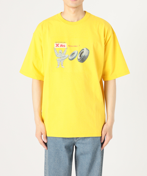 Savignac（サヴィニャック）の「《追加販売》【SAVIGNAC / サビニャック】別注 French Company プリントT（Tシャツ/カットソー・メンズ・イエロー/ブラックミックス/ネイビー/ダークブルー/ブルー系その他/ホワイト/ライトホワイト/レッド/グリーン/ホワイト系その他/オフホワイト/ブラック系その他/ブラック/ホワイト×ホワイト/イエロー系その他・LARGE/MEDIUM/X-LARGE）」の20枚目の写真