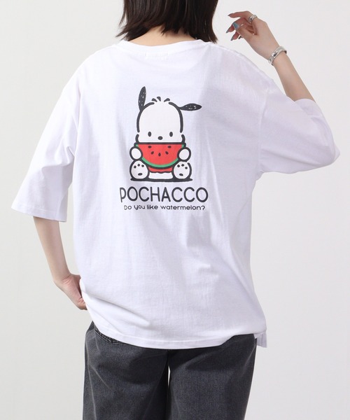 sanrio(サンリオ)の「sanrio サンリオ 半袖 Tシャツ オーバーサイズ(Tシャツ/カットソー・レディース・ホワイト/ライトピンク/サックスブルー/レッド/オフホワイト/ブルーグリーン/レモンイエロー/ホワイト系/ホワイト系1/ホワイト系3/ブラック系/ホワイト系2/ホワイト系4/ブラック・L/LL/M)」の7枚目の写真