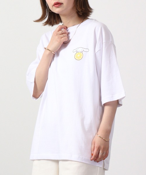 sanrio(サンリオ)の「sanrio サンリオ 半袖 Tシャツ オーバーサイズ(Tシャツ/カットソー・レディース・ホワイト/ライトピンク/サックスブルー/レッド/オフホワイト/ブルーグリーン/レモンイエロー/ホワイト系/ホワイト系1/ホワイト系3/ブラック系/ホワイト系2/ホワイト系4/ブラック・L/LL/M)」の16枚目の写真