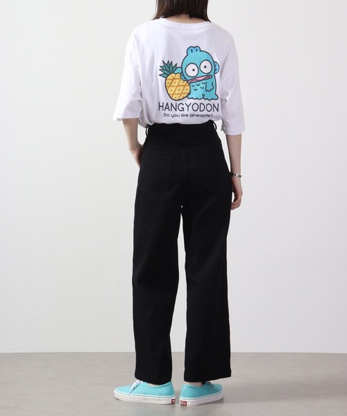 sanrio(サンリオ)の「sanrio サンリオ 半袖 Tシャツ オーバーサイズ(Tシャツ/カットソー・レディース・ホワイト/ライトピンク/サックスブルー/レッド/オフホワイト/ブルーグリーン/レモンイエロー/ホワイト系/ホワイト系1/ホワイト系3/ブラック系/ホワイト系2/ホワイト系4/ブラック・L/LL/M)」の15枚目の写真