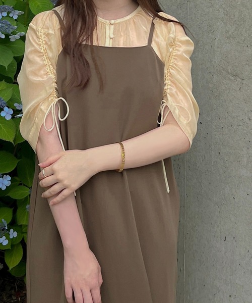 apres jour clair(アプレジュールクレア)の「【apres jour clair】アシメマーメイドキャミワンピース【ZOZOTOWN限定アイテム】(ワンピース・レディース・ブラック/ライトベージュ/ブラウン系その他・フリー/X-LARGE)」の2枚目の写真